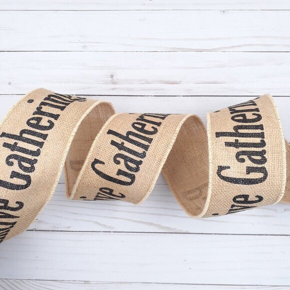 Wired Burlap Ribbon Primitive Gatherings 3 in x 120 in R5 - Picture 1 of 2